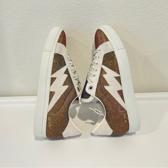 ZADIG & VOLTAIRE LA Flash sneakers, glitter fabrics, size 38, New with Box - Picture 5 of 11